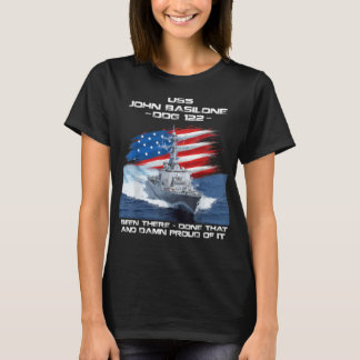 Camiseta USS John Basilone DDG-122 Destroyer Ship USA Flag