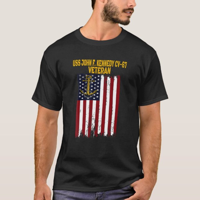 Camiseta USS John F. Kennedy CV-67 Transportadora Veteran (Frente)