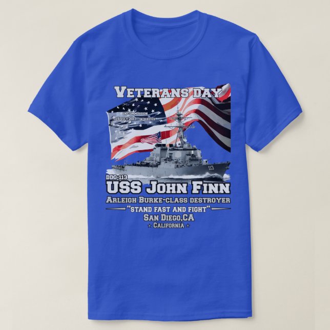 Camiseta USS John Finn Arleigh Burkeclass (Frente do Design)
