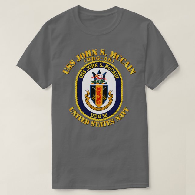 Camiseta USS John S McCain DDG56 (Frente do Design)