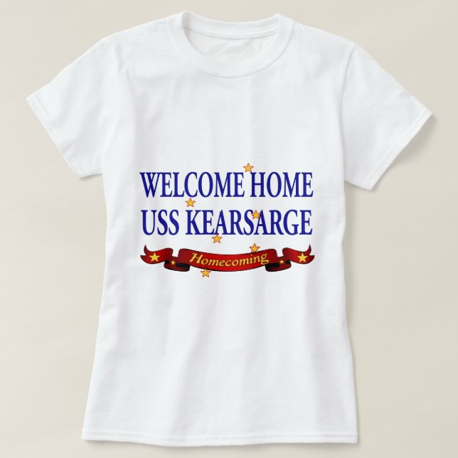 Camiseta USS Kearsarge Home bem-vindo (Frente do Design)