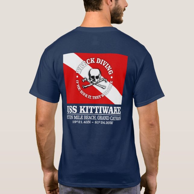 Camiseta USS Kittiwake (melhores destroços) (Verso)