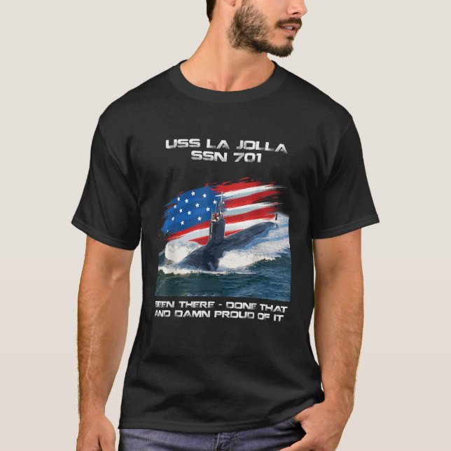Camiseta USS La Jolla SSN 701 American Flag Subsea Veter (Frente)