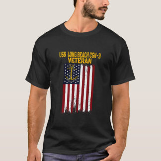 Camiseta USS Long Beach CGN-9 Cruiser Veteranos Dia do Pai