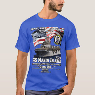 Camiseta USS Makin Island LHD8 navio de assalto anfíbio vet