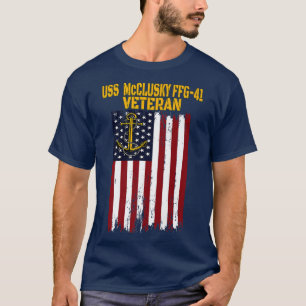 Camiseta USS McClusky FFG41 Frigar Veteranos Dia do Pai