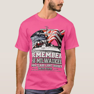 Camiseta USS Milwaukee CL5 - veteranos do marinho de scout