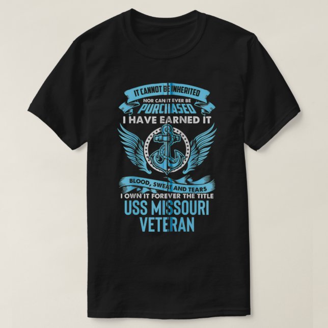 Camiseta USS Missouri BB63 Battleship Zip  (Frente do Design)