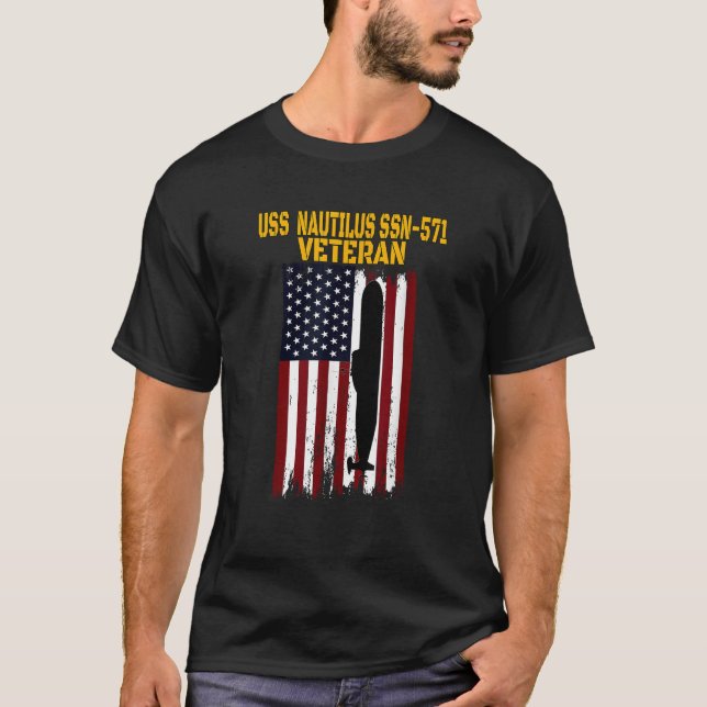 Camiseta USS Nautilus SSN 571 Dia dos Veteranos Submarinos  (Frente)