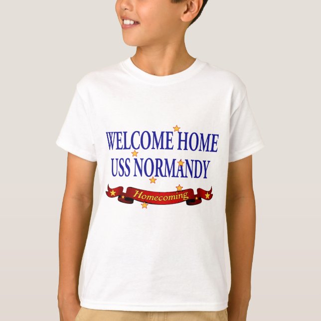 Camiseta USS Normandy Home bem-vindo (Frente)