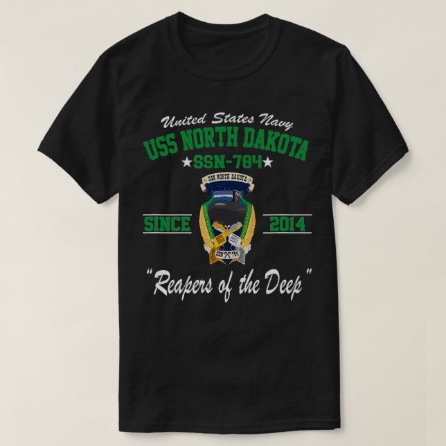 Camiseta USS North Dakota SSN784 (Frente do Design)