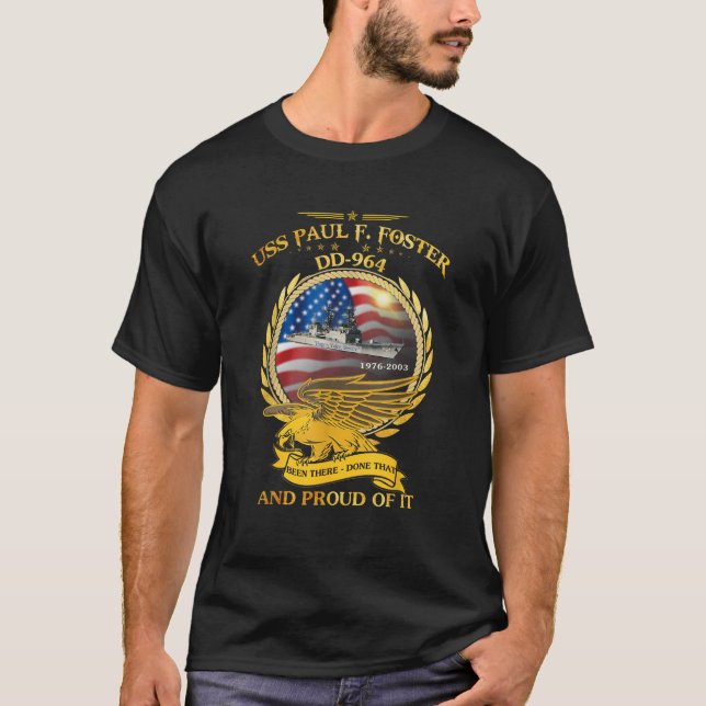 Camiseta USS Paul F Foster DD 964 1976 2003 T Shirt (Frente)
