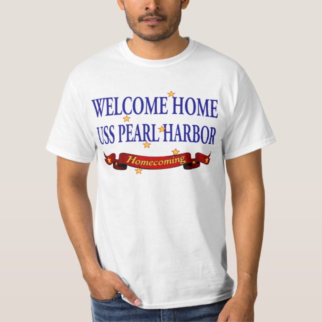 Camiseta USS Pearl Harbor Home bem-vindo (Frente)
