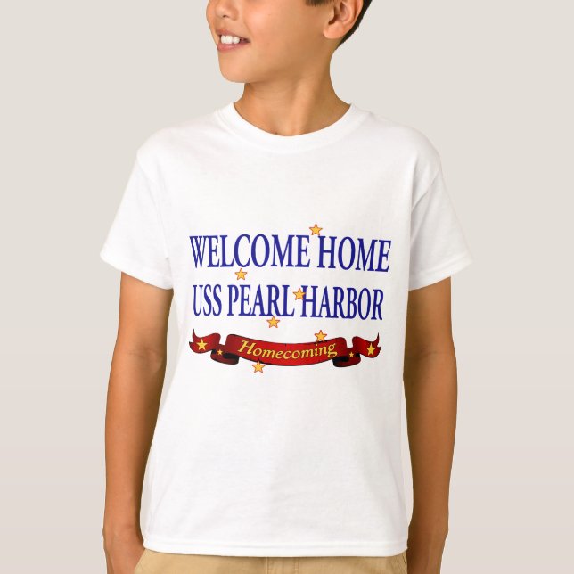 Camiseta USS Pearl Harbor Home bem-vindo (Frente)