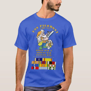 Camiseta USS Piemonte AD17 w WII KOREA VN SVC