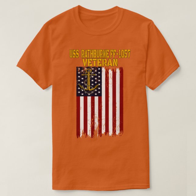 Camiseta USS Rathburne FF1057 Frigate Veterans Day (Frente do Design)