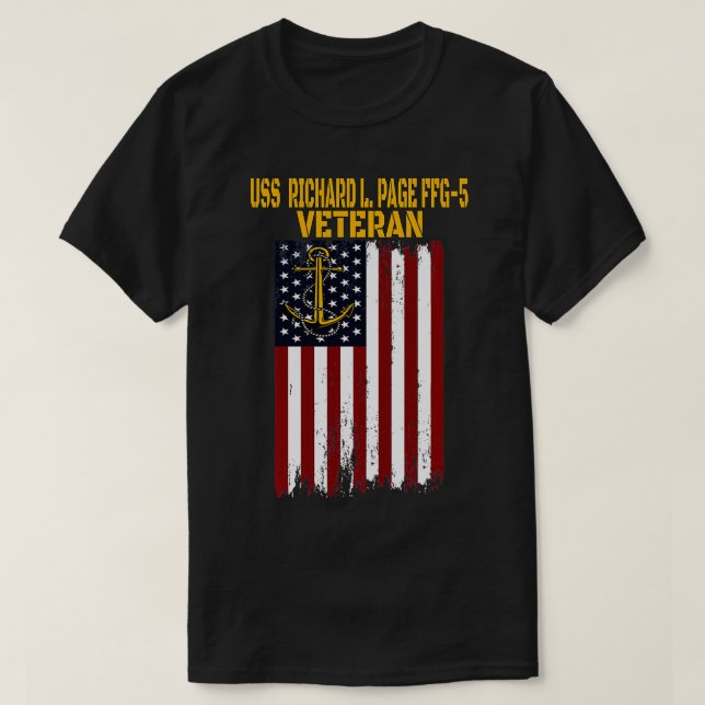 Camiseta USS Richard L Page FFG5 Frigate Veterans Day Faes (Frente do Design)