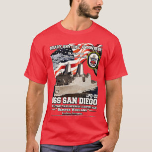 Camiseta USS San Diego LPD22 anfíbio transport doc veter