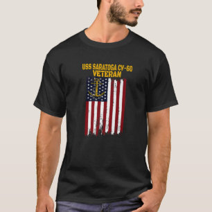 Camiseta USS Saratoga CV-60 CVA-60 Transportadora Veteran