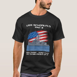 Camiseta USS Schofield FFG 3 Classe Frigate American Flag V