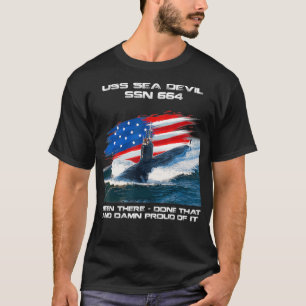 Camiseta USS Sea Devil SSN664 American Flag Subsea Veter