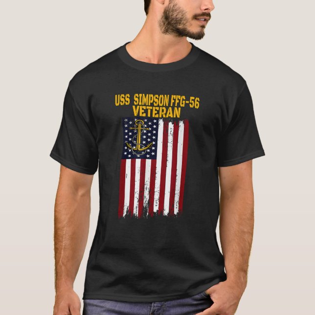 Camiseta USS Simpson FFFG 56 Veteranos Frigados Dia Padre D (Frente)