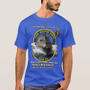 Camiseta USS Sioux City LCS11 Navio de combate Freedomclass