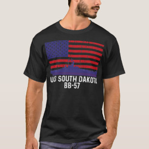 Camiseta USS South Dakota BB57 Battleship Vintage American