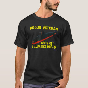 Camiseta USS SSBN 617 Veteranos Submarinos Dia dos Pais G