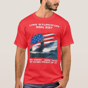 Camiseta USS Sturgeon SSN637 American Flag Subsea Vetera