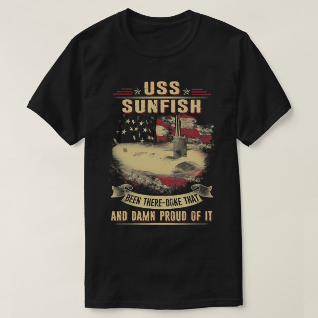 Camiseta USS Sunfish (SSN649) (Frente do Design)