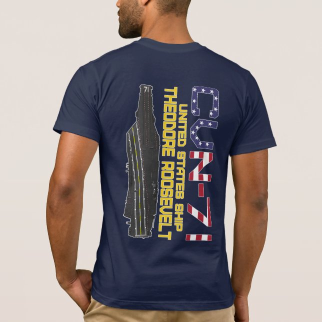 Camiseta USS THEODORE ROOSEVELT CVN- 71 T-Shirt (Verso)