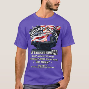 Camiseta USS Theodore Roosevelt, porta-aviões Veteranos