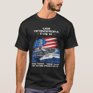 Camiseta USS Ticonpeta CVS- 14 Transportadora Veteran Da