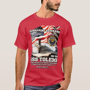 Camiseta USS Toledo SSN769 Vetores submarinos