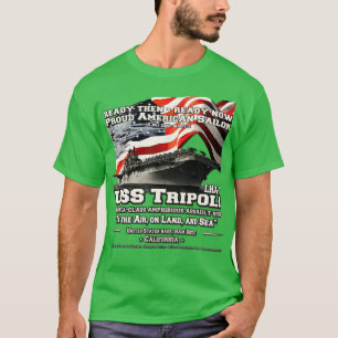 Camiseta USS Tripoli LHA7, veteranos de ataque anfíbios