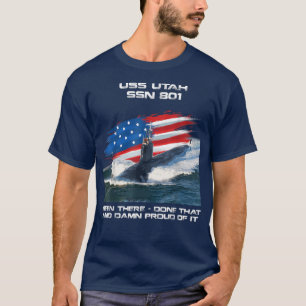 Camiseta USS Utah SSN801 American Flag Subsea Veteran Xm