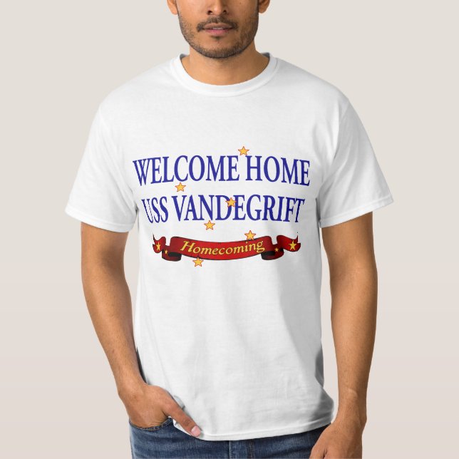 Camiseta USS Vandegrift Home bem-vindo (Frente)