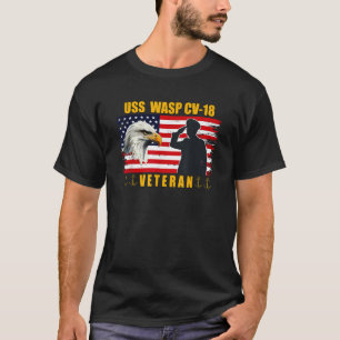 Camiseta USS Wasp CV 18 Transportadora de Aeronaves Veteran