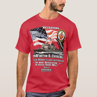Camiseta USS Winston S Churchill DDG81 Veteranos