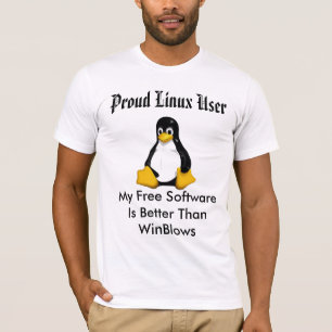 Camiseta usuário orgulhoso do linux de www.alinuxworld.com