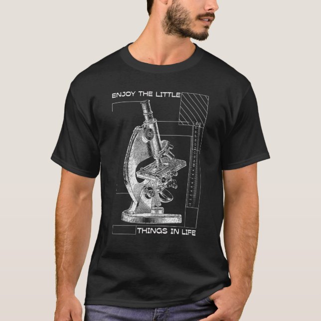 Camiseta Usufrua Das Pequenas Coisas No Microscópio De Vida (Frente)