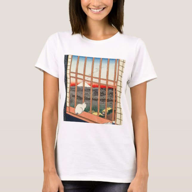 Camiseta Utagawa Hiroshige - Campos de arroz Asakusa (Frente)