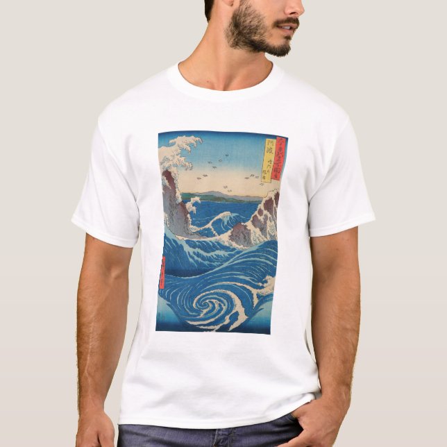 Camiseta Utagawa Hiroshige - Naruto Whirlpool, Província de (Frente)