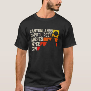 Camiseta Utah 5 Parks Nacionais Souvenir NPS Moab Utah M