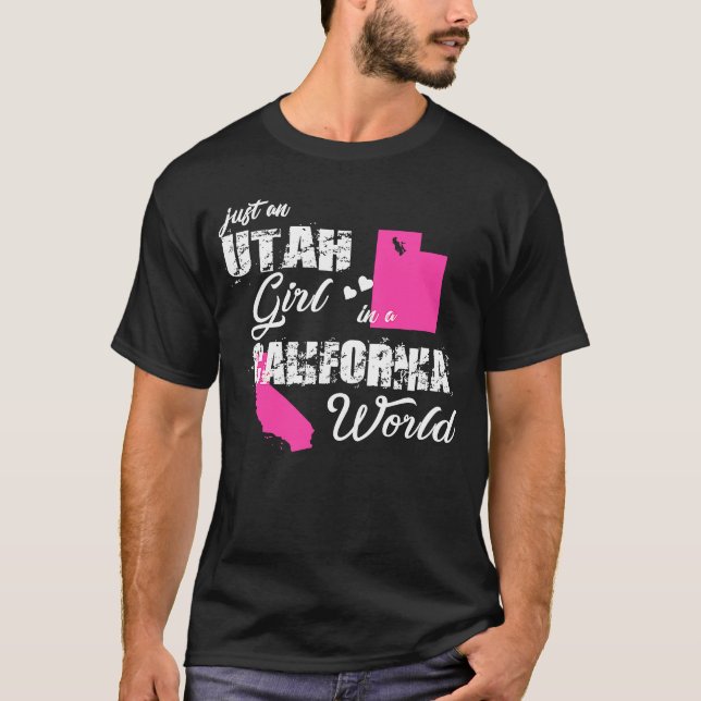 Camiseta Utah é uma garota de Utah na Califórnia (Frente)