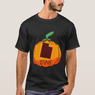 Camiseta Utah EUA Pumpkin Halloween Art Design Call Se