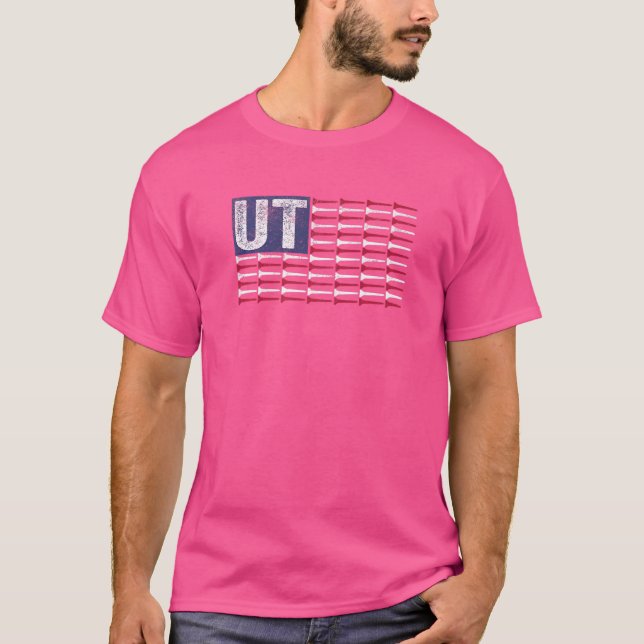 Camiseta Utah Home State UT American Flag Golf Patriótico (Frente)