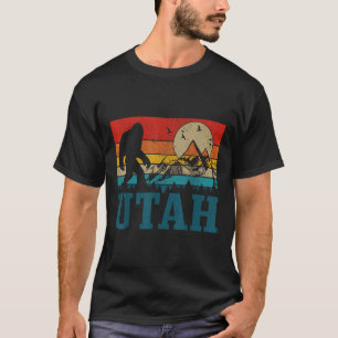 Camiseta Utah Pé Grande Vintage Montanhas Caminhada Acampam