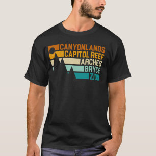 Camiseta Utah poderoso 5 Parques Nacionais Canyonlands Hiki